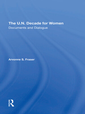 cover image of The U.n. Decade For Women